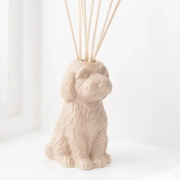 Cockapoo Reed Diffuser - Brown, Ceramic