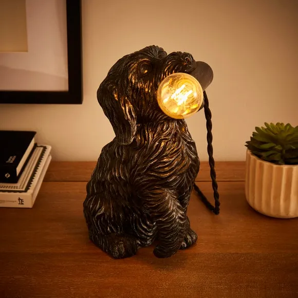 Cockapoo Table Lamp with In-Line Switch - Black