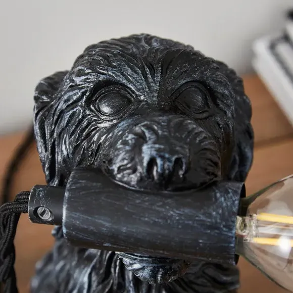 Cockapoo Table Lamp with In-Line Switch - Black