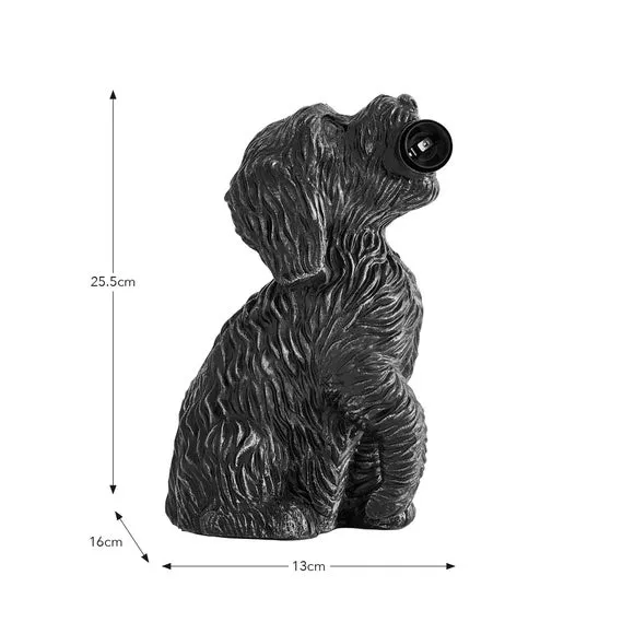 Cockapoo Table Lamp with In-Line Switch - Black