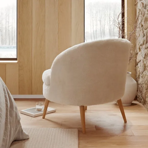 Cocktail Chair Supersoft - Ivory, Faux Fur