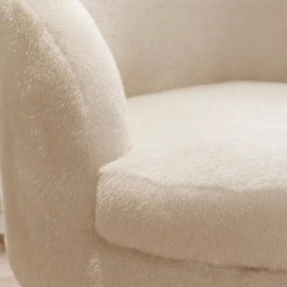 Cocktail Chair Supersoft - Ivory, Faux Fur
