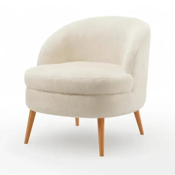 Cocktail Chair Supersoft - Ivory, Faux Fur