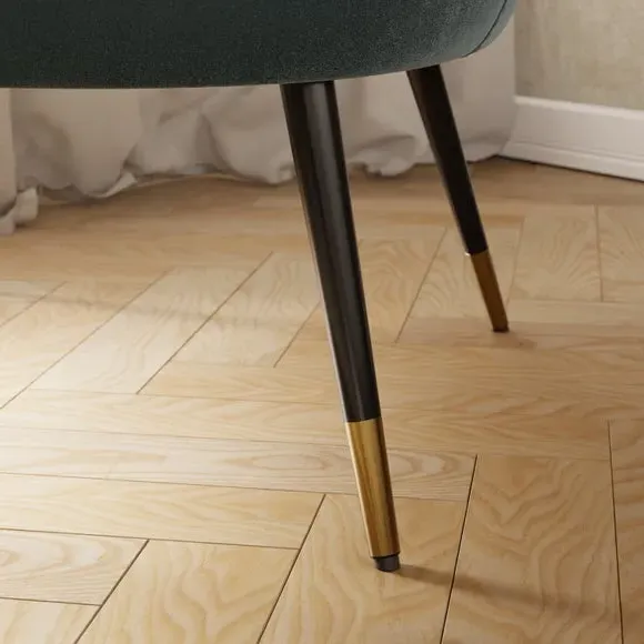 Cocktail Chair with Curved Back - Charcoal, Velvet