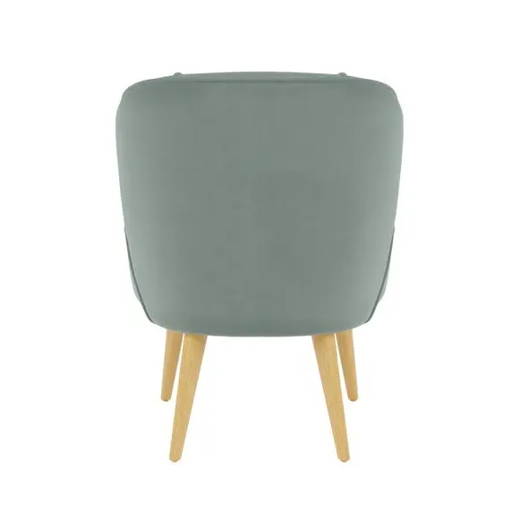 Cocktail Chair with Foam Seat - Green, Velvet