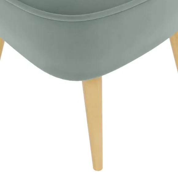 Cocktail Chair with Foam Seat - Green, Velvet