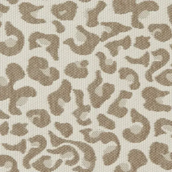 Cocktail Chair with Leopard Print - Natural
