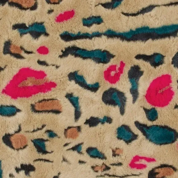 Cocktail Chair with Metal Legs - Leopard, Faux Fur