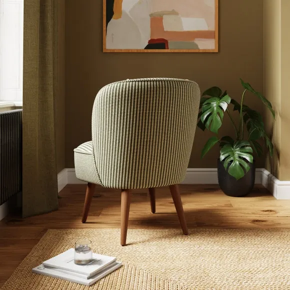 Cocktail Chair with Textured Upholstery - Khaki