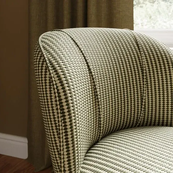 Cocktail Chair with Textured Upholstery - Khaki