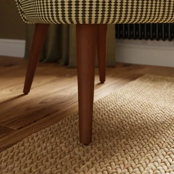 Cocktail Chair with Textured Upholstery - Khaki