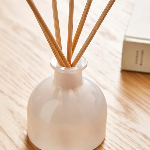 Coconut & Jasmine Reed Diffuser - White Glass