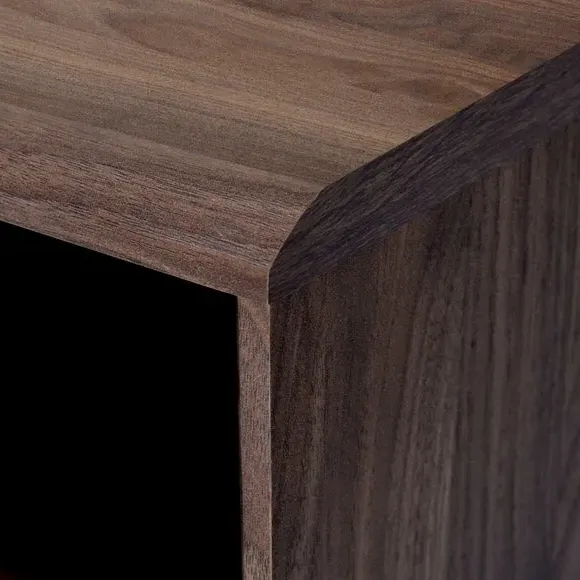 Coffee Table with Sliding Doors - Walnut