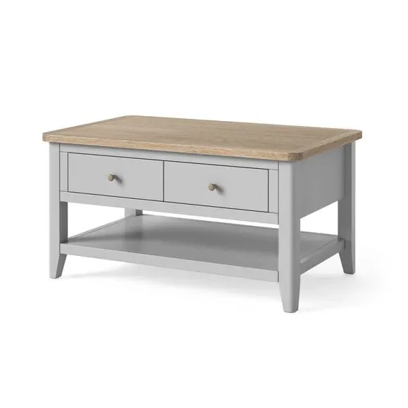 Coffee Table with Storage - Grey, Wood