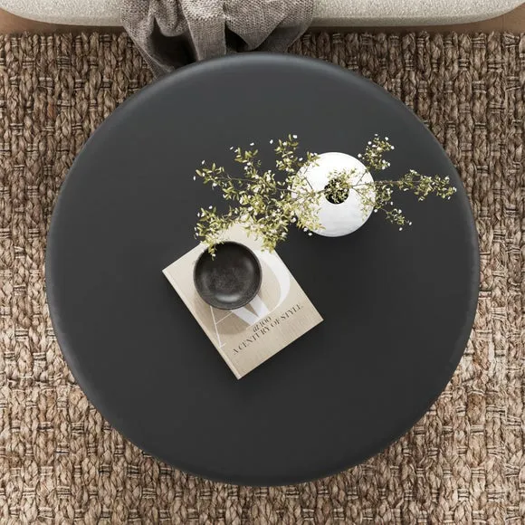 Coffee Table with Textured Surface - Black, Concrete