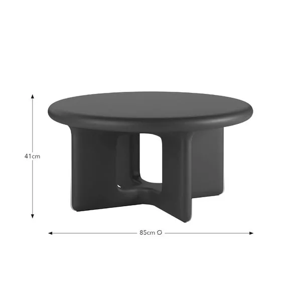 Coffee Table with Textured Surface - Black, Concrete