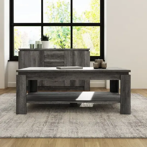 Coffee Table with Wood-Effect Finish - Grey