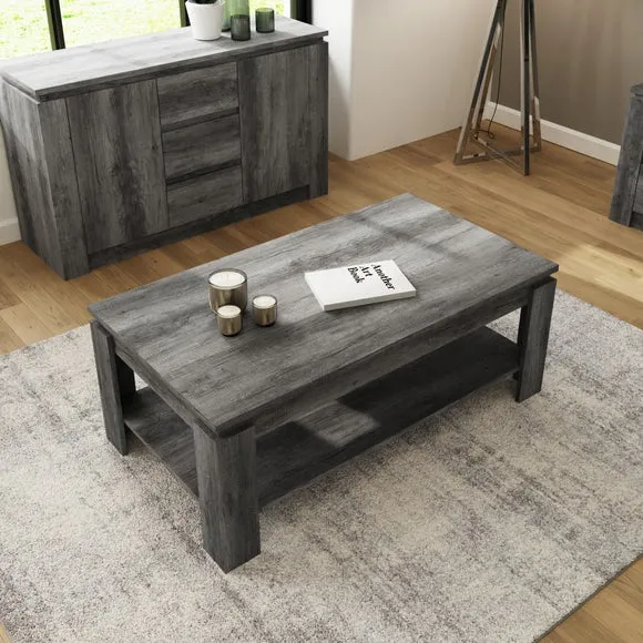 Coffee Table with Wood-Effect Finish - Grey
