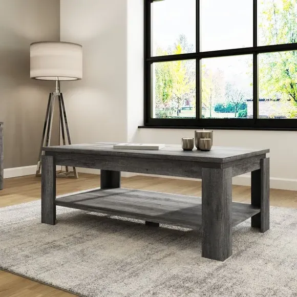Coffee Table with Wood-Effect Finish - Grey