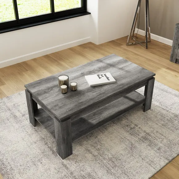 Coffee Table with Wood-Effect Finish - Grey