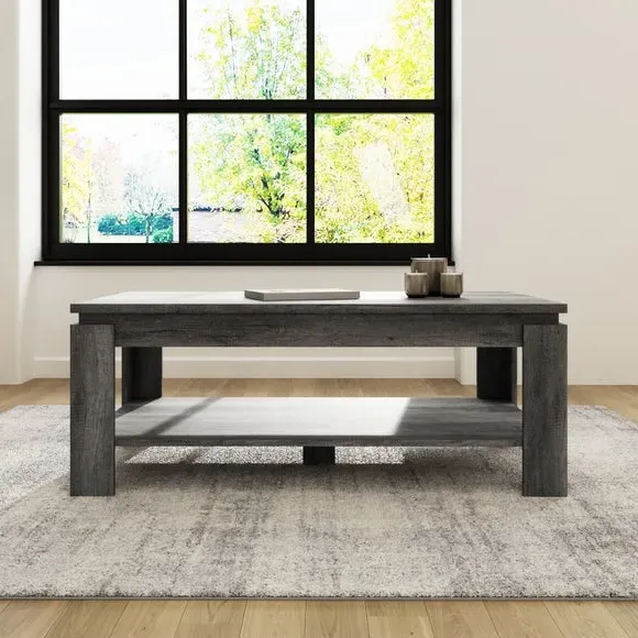 Coffee Table with Wood-Effect Finish - Grey image