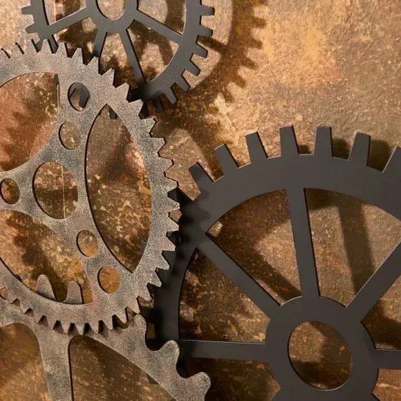 Cogs Wall Art Indoor Outdoor - Multicolor, Iron