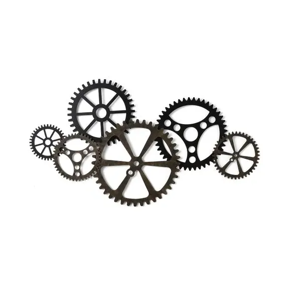 Cogs Wall Art Indoor Outdoor - Multicolor, Iron