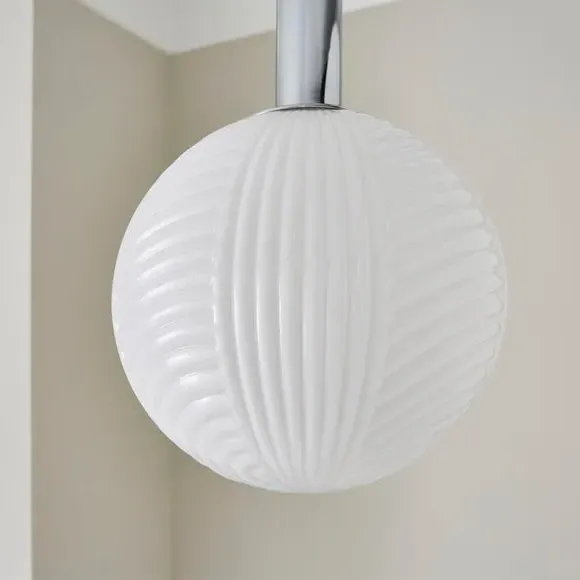 Cohen Pendant Light - Raffia Opal, Satin Finish
