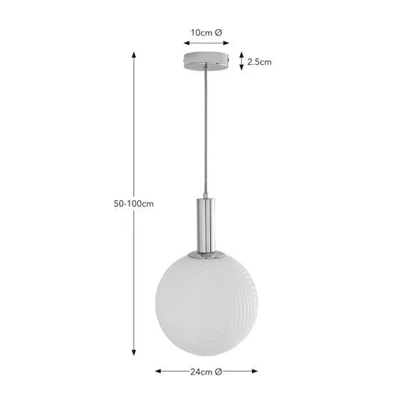 Cohen Pendant Light - Raffia Opal, Satin Finish