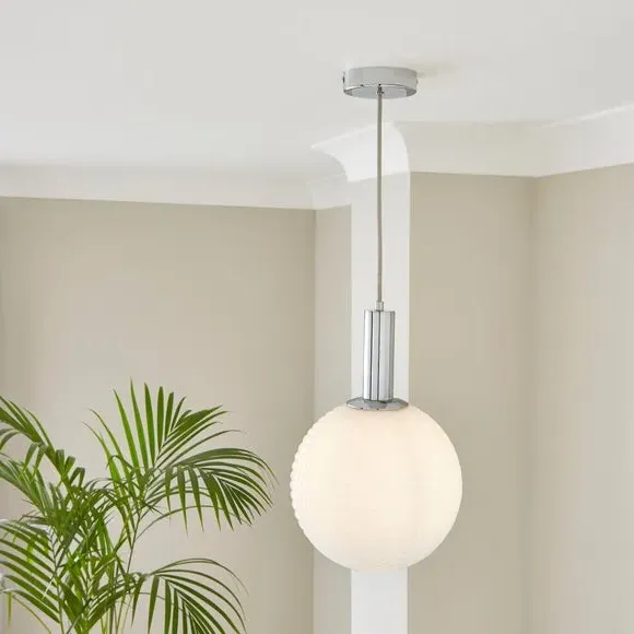 Cohen Pendant Light - Raffia Opal, Satin Finish image