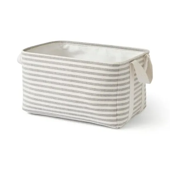Collapsible Storage Basket - Grey, Fabric