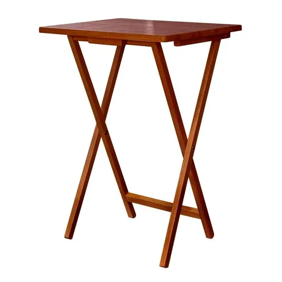 Collapsible TV Table - Dark Wood, Rubberwood image