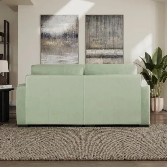 Compact Corner Chaise Sofa - Green, Velvet