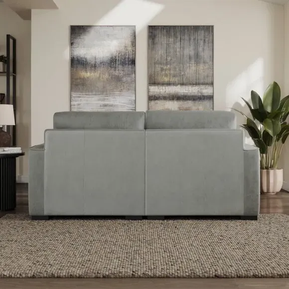 Compact Corner Chaise Sofa - Grey, Velvet