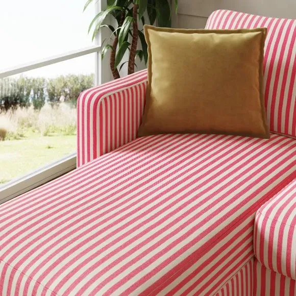 Compact Corner Chaise Sofa - Pink, Fabric