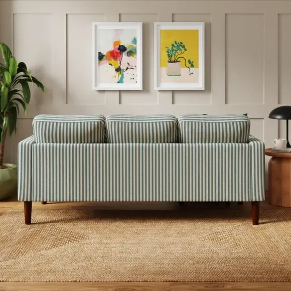 Compact Corner Chaise Sofa - Racing Green, Fabric