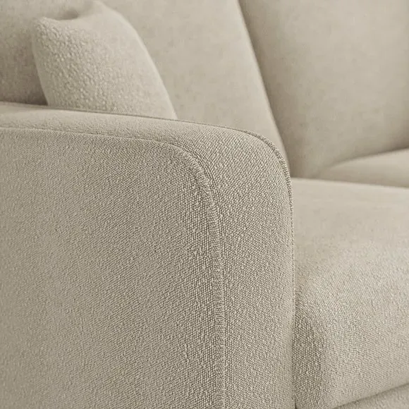 Compact Corner Chaise Sofa - Sandstone, Boucle