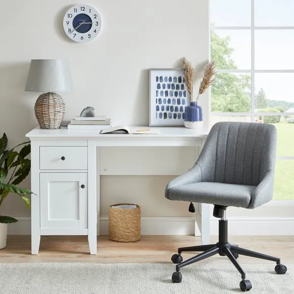Compact Desk with Storage - White, Lacquer