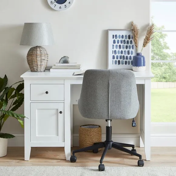 Compact Desk with Storage - White, Lacquer