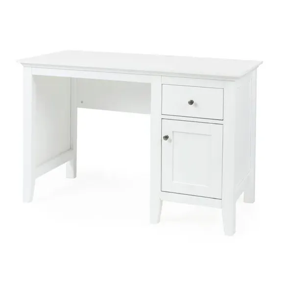 Compact Desk with Storage - White, Lacquer