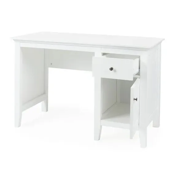 Compact Desk with Storage - White, Lacquer