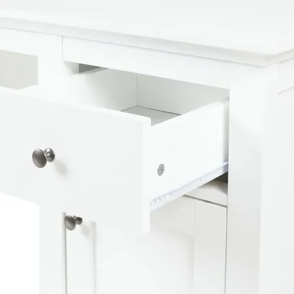 Compact Desk with Storage - White, Lacquer