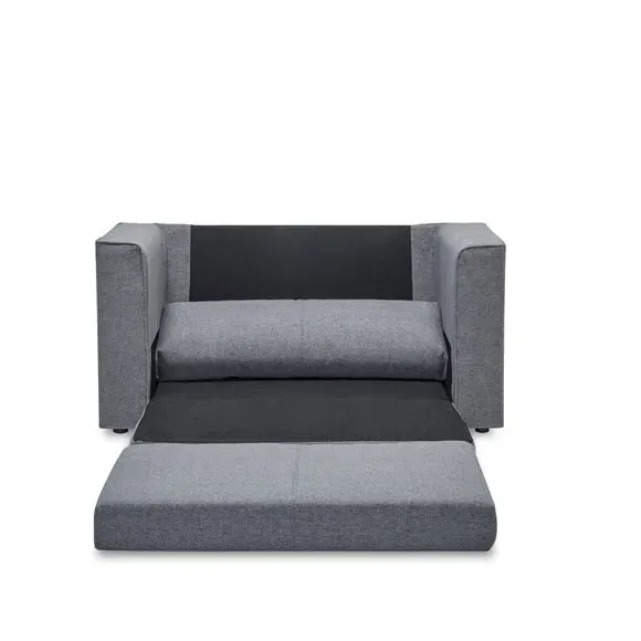 Compact Double Sofa Bed - Grey, Fabric