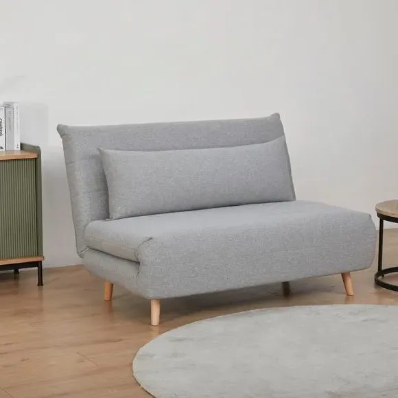 Compact Double Sofa Bed - Grey, Fabric