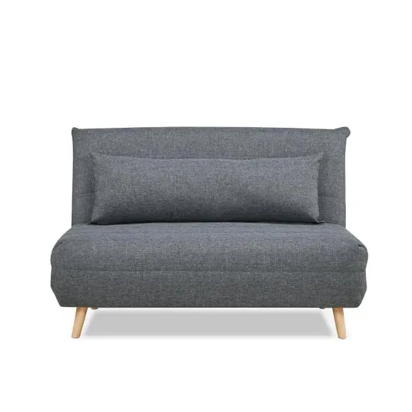 Compact Double Sofa Bed - Pebble, Fabric