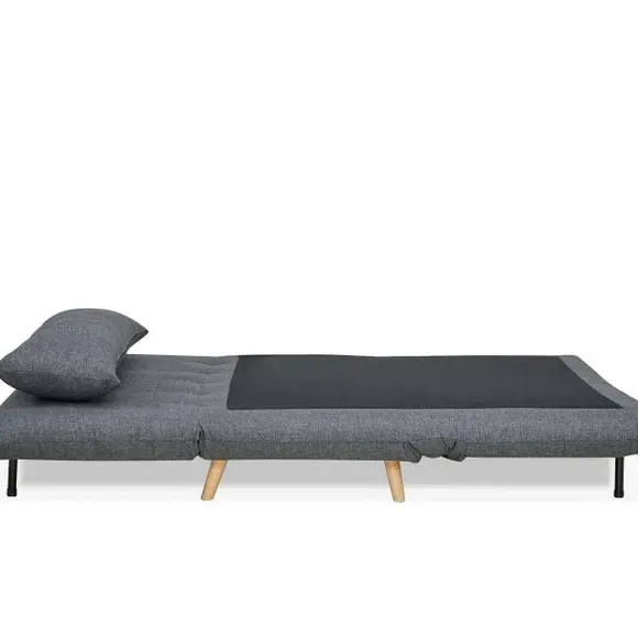 Compact Double Sofa Bed - Pebble, Fabric