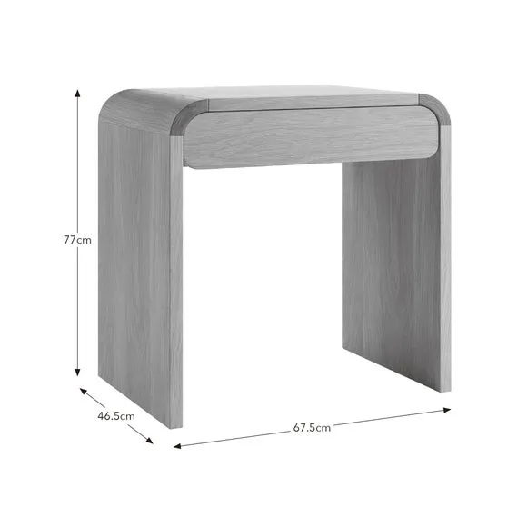 Compact Dressing Table with Drawer - Light Oak