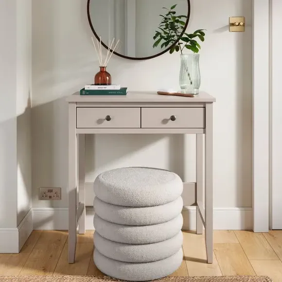 Compact Dressing Table with Drawers - Natural image
