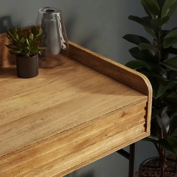 Compact Dressing Table with Mirror - Mango Wood