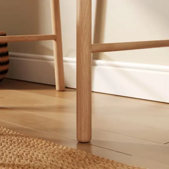 Compact Dressing Table with Mirror - Oak